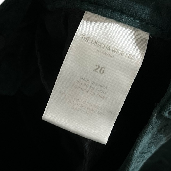 FAVORITE DAUGHTER Misha Super High Rise Wide Leg Hayward Green Corduroy Pants - Picture 7 of 8